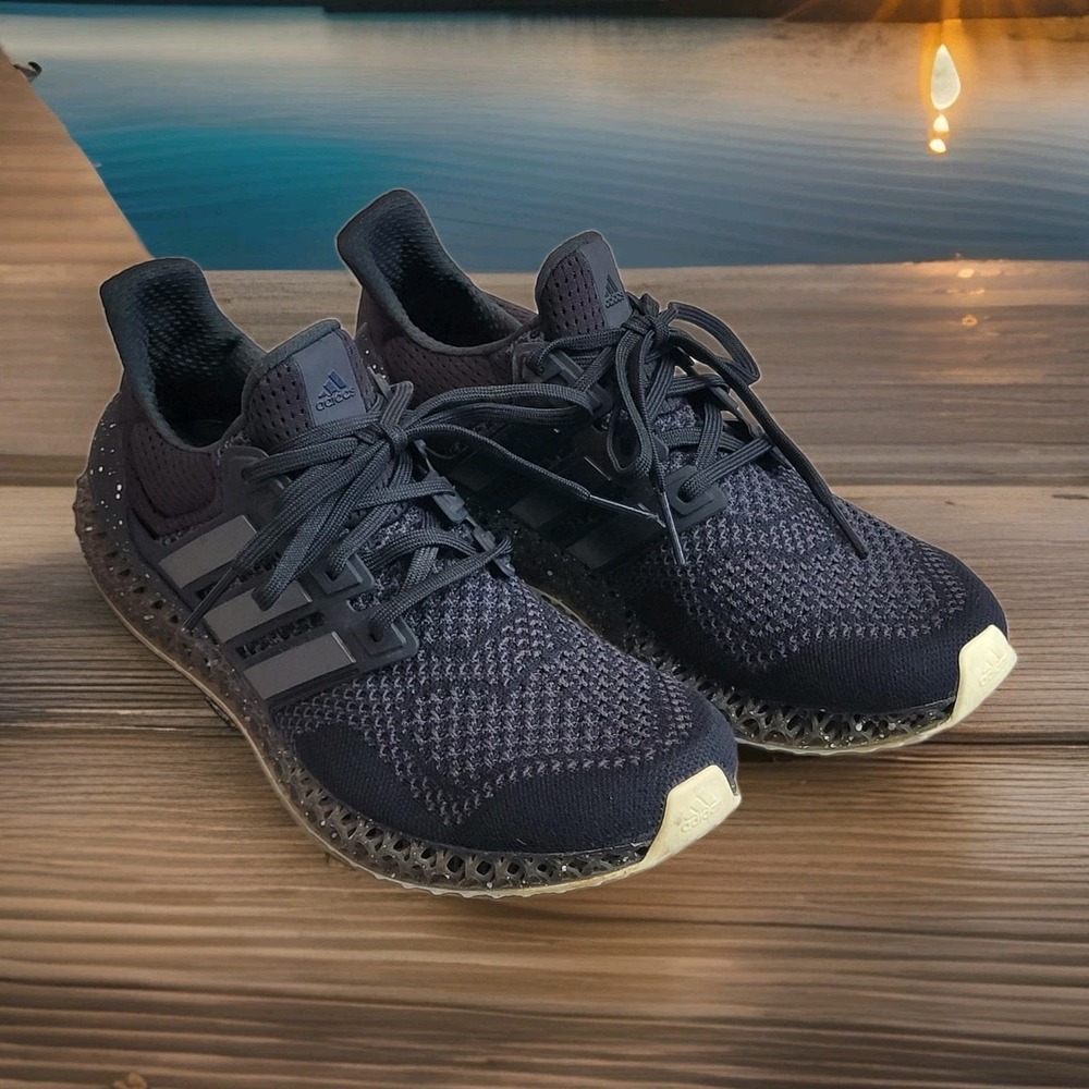 🖤Adidas Shoe Mens 9 Black Carbon Ultra 4DxRich Mnisi Pride Running (c-video)